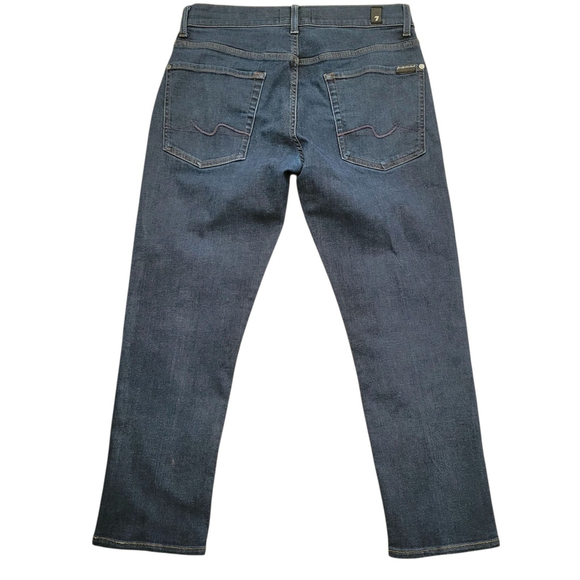 7 For All Mankind LUXE PERFORMANCE Straight Capri Jeans 31. Waist 32 Inseam 26 - Picture 2 of 9